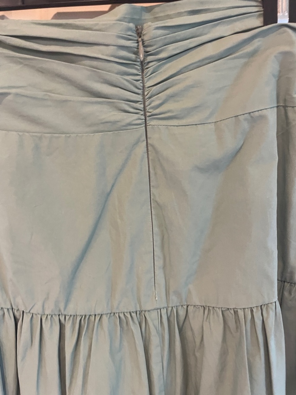 SHEIN 100% Cotton Sage Green Puff Sleeve Midi Matching Set - Picture 5 of 6